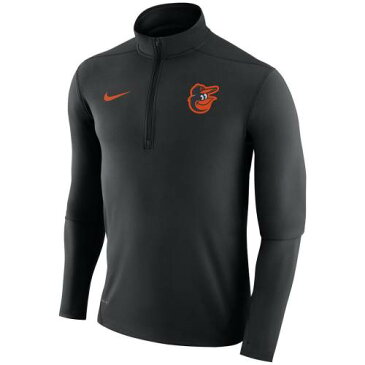 ナイキ NIKE 黒色 ブラック ボルティモア オリオールズ エレメント パフォーマンス ボルチモア 【 NIKE BLACK ELEMENT HALFZIP PERFORMANCE TOP ORL 】 メンズファッション コート ジャケット