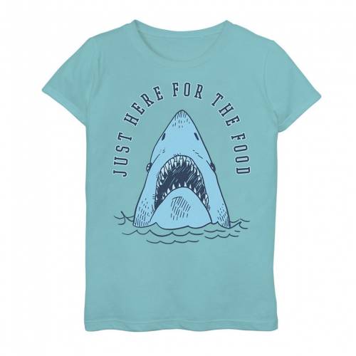 キャラクター シャーク グラフィック Tシャツ 青色 ブルー 【 LICENSED CHARACTER JUST HERE FOR THE FOOD SHARK BREACH SKETCH GRAPHIC TEE / TAHI BLUE 】 キッズ ベビー マタニティ トップス カットソー