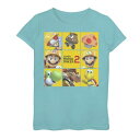 キャラクター ロゴ ボックス グラフィック Tシャツ 青色 ブルー 【 LICENSED CHARACTER NINTENDO SUPER MARIO MAKER 2 CHARACTER LOGO BOX GRID PANEL GRAPHIC TEE / TAHI BLUE 】 キッズ ベビー マタニティ トップス カット