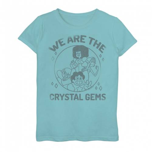 ユニバース グラフィック Tシャツ 青色 ブルー 【 CARTOON NETWORK STEVEN UNIVERSE CRYSTAL GEMS GROUP SHOT GRAPHIC TEE / TAHI BLUE 】 キッズ ベビー マタニティ トップス カットソー