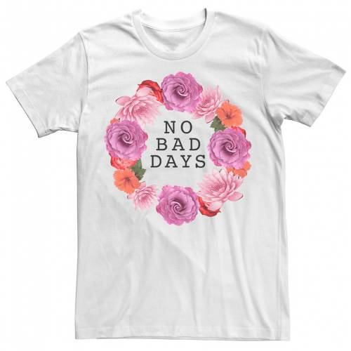 キャラクター Tシャツ 白色 ホワイト 【 LICENSED CHARACTER NO BAD DAYS FLOWER WREATH TEE WHITE 】