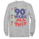 jRfI X[u OtBbN TVc  y NICKELODEON ALL THAT THE NINETIES WERE RETRO POSTER LONG SLEEVE GRAPHIC TEE / z Yt@bV gbvX Jbg\[