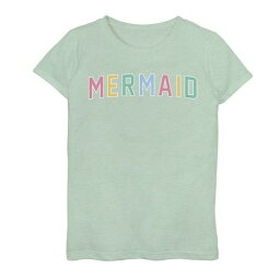 キャラクター グラフィック Tシャツ 【 LICENSED CHARACTER MERMAID MULTICOLOR TITLE GRAPHIC TEE / MINT 】 キッズ ベビー マタニティ トップス カットソー