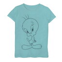 【★Fashion THE SALE★1/14迄】キャラクター グラフィック Tシャツ 青色 ブルー 【 LICENSED CHARACTER LOONEY TUNES TWEETY SIMPLE OUTLINE GRAPHIC TEE / TAHI BLUE 】 キッズ ベビー マタニティ トップス カットソー