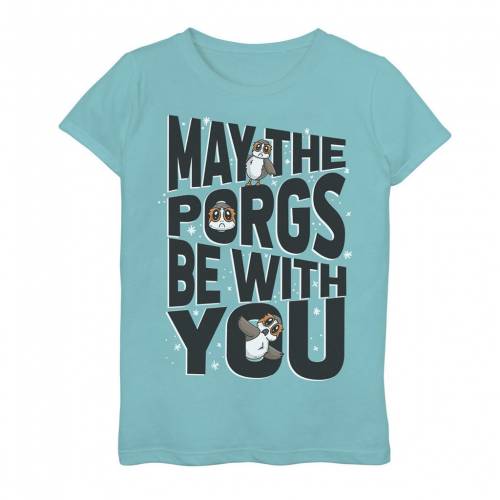 グラフィック Tシャツ 青色 ブルー スターウォーズ 【 STAR WARS MAY THE PORGS BE WITH YOU TYPOGRAPHIC GRAPHIC TEE / TAHI BLUE 】 キッズ ベビー マタニティ トップス カットソー