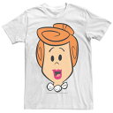 キャラクター Tシャツ 白色 ホワイト 【 LICENSED CHARACTER THE FLINTSTONES WILMA BIG FACE TEE WHITE 】