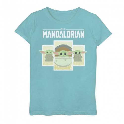 グラフィック Tシャツ 青色 ブルー スターウォーズ 【 STAR WARS THE MANDALORIAN CHILD AKA YODA CARTOON PANELS GRAPHIC TEE / TAHI BLUE 】 キッズ ベビー マタニティ トップス カットソー