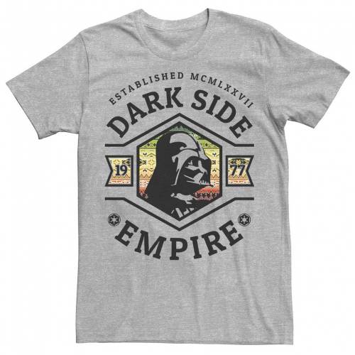 【★Fashion THE SALE★7/12午前10時迄】キャラクター ロゴ Tシャツ ヘザー スターウォーズ 【 LICENSED CHARACTER STAR WARS DARTH VADER DARK SIDE EMPIRE LOGO TEE / ATHLETIC HEATHER 】 メンズファッション トップス カットソー