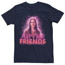 キャラクター Tシャツ 紺色 ネイビー LET 039 S 【 LICENSED CHARACTER THE BIG BANG THEORY AMY BE FRIENDS TEE / NAVY 】 メンズファッション トップス カットソー