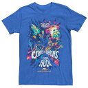 キャラクター Tシャツ 【 LICENSED CHARACTER MARVEL THOR RAGNAROK VERSUS HULK COLOR SPLATTER TEE / ROYAL HTHR 】 メンズファッション トップス カットソー