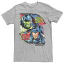 キャラクター サンダー Tシャツ 【 LICENSED CHARACTER MARVEL THOR RAGNAROK HULK CHAMP VS GOD OF THUNDER TEE / ATHLC HTHR 】 メンズファッション トップス カットソー