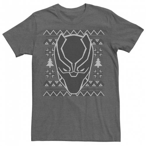 【★スーパーSALE★6/11午前2時迄】キャラクター 黒色 ブラック クリスマス Tシャツ 【 LICENSED CHARACTER MARVEL BLACK PANTHER MASK UGLY CHRISTMAS STYLE TEE / CHAR HTHR 】 メンズファッション トップス カットソー 【★スーパーSALE★6/11午前2時迄】キャラクター 黒色 ブラック クリスマス Tシャツ 【 LICENSED CHARACTER MARVEL BLACK PANTHER MASK UGLY CHRISTMAS STYLE TEE / CHAR HTHR 】 メンズファッション トップス カットソー