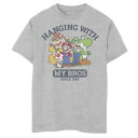 キャラクター グラフィック Tシャツ ヘザー 【 LICENSED CHARACTER NINTENDO SUPER MARIO HANGING WITH MY BROS SINCE 1985 GROUP SHOT GRAPHIC TEE / ATHLETIC HEATHER 】 キッズ ベビー マタニティ トップス カットソー(4)