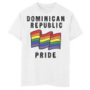 キャラクター Tシャツ 白色 ホワイト S' 【 LICENSED CHARACTER GONZALES DOMINICAN REPUBLIC PRIDE SKETCHED FLAG TEE WHITE 】