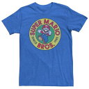 LN^[ TVc y LICENSED CHARACTER NINTENDO SUPER MARIO BROS SINCE 1985 BADGE TEE / ROYAL HTHR z Yt@bV gbvX Jbg\[