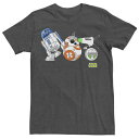 ライズ グラフィック Tシャツ チャコール ヘザー スターウォーズ 【 STAR WARS THE RISE OF SKYWALKER DROID PARTY GRAPHIC TEE / CHARCOAL HEATHER 】 メンズファッション トップス カットソー