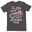 キャラクター Tシャツ チャコール ヘザー I 039 M 【 LICENSED CHARACTER LEGALLY BLONDE LIKE TOTALLY A LAWYER QUOTE TEE / CHARCOAL HEATHER 】 メンズファッション トップス カットソー