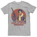 【★Fashion THE SALE★7/12午前10時迄】Tシャツ ヘザー スターウォーズ 【 STAR WARS HAN SOLO MOVIE VAL RETRO CIRCLE TEE / ATHLETIC HEATHER 】 メンズファッション トップス カットソー