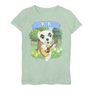 キャラクター グラフィック Tシャツ K.K. 【 LICENSED CHARACTER ANIMAL CROSSING NEW HORIZONS SLIDER ISLAND PORTRAIT GRAPHIC TEE / MINT 】 キッズ ベビー マタニティ トップス カットソー