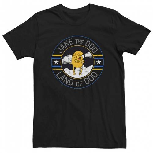 LICENSED CHARACTER キャラクター タイム Tシャツ 黒色 ブラック メンズ 【 LICENSED CHARACTER CARTOON NETWORK ADVENTURE TIME JAKE THE DOG TEE BLACK 】