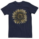 キャラクター Tシャツ 紺色 ネイビー 【 LICENSED CHARACTER SUNFLOWER DISTRESSED SKETCH TEE / NAVY 】 メンズファッション トップス カットソー