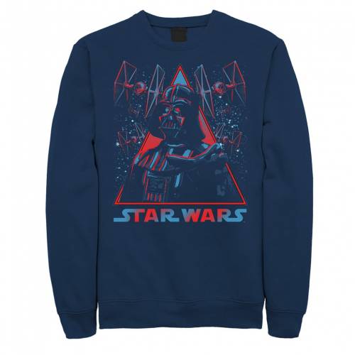 キャラクター ネクタイ ファイター スウェットシャツ トレーナー 紺色 ネイビー スターウォーズ 【 LICENSED CHARACTER DARTH VADER TIE FIGHTER SWEATSHIRT NAVY 】