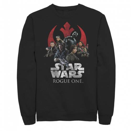 キャラクター スウェットシャツ トレーナー 黒色 ブラック スターウォーズ 【 LICENSED CHARACTER ROGUE ONE REBELLION GROUP SWEATSHIRT BLACK 】