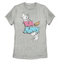 キャラクター ロゴ Tシャツ ヘザー 【 LICENSED CHARACTER TOM AND JERRY CAT MOUSE LOGO TEE / ATHLETIC HEATHER 】 キッズ ベビー マタニティ トップス カットソー