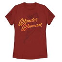 【★スーパーSALE★12/11深夜2時迄】キャラクター ディーシー コミックス グラフィック Tシャツ 赤 レッド 【 LICENSED CHARACTER DC COMICS WONDER WOMAN OUTLINE GRAPHIC TEE / RED 】 キッズ ベビー マタニティ トップス カットソー