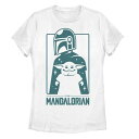 【★スーパーSALE★12/11深夜2時迄】キャラクター Tシャツ 白色 ホワイト スターウォーズ & 【 LICENSED CHARACTER STAR WARS THE MANDALORIAN CHILD AKA YODA SILHOUETTE TEE / WHITE 】 キッズ ベビー マタニティ トップス カットソー