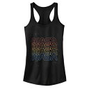 【★Fashion THE SALE★1/14迄】キャラクター ロゴ タンクトップ 黒色 ブラック 【 LICENSED CHARACTER NASA NEON SPACE LOGO COLOR FADE TANK TOP / BLACK 】 キッズ ベビー マタニティ トップス