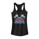 【★Fashion THE SALE★1/14迄】タンクトップ 黒色 ブラック TROPICAL&#34; 【 UNBRANDED RETRO PALM TREE SUNSET TANK TOP / BLACK 】 キッズ ベビー マタニティ トップス パーカー