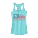 ^Ngbv y UNBRANDED DISTRESSED FLAG EAGLE SILHOUETTE TANK TOP / CANCUN z LbY xr[ }^jeB gbvX p[J[