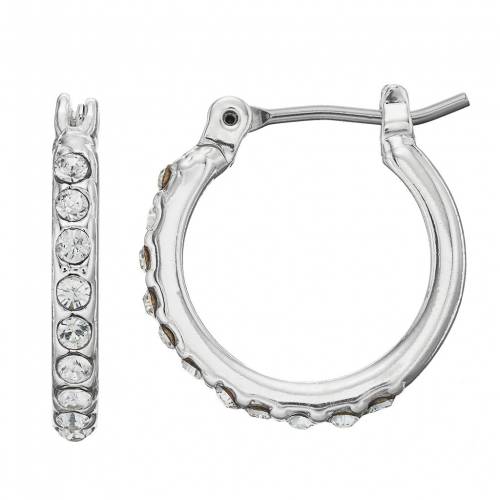 ナインウエスト フープ イヤリング 【 NINE WEST PAVE HOOP EARRINGS / CLEAR 】 ジュエリー アクセサリー レディースジュエリー