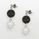 【★Fashion THE SALE★1/14迄】ロゴアート ピッツバーグ ペンギンズ 銀色 シルバー イヤリング 【 LOGOART PITTSBURGH PENGUINS STERLING SILVER CRYSTAL BALL DROP EARRINGS / 】 ジュエリー アクセサリー レディースジュエリー