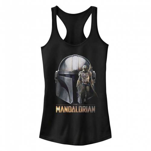 キャラクター ヘルメット グラフィック タンクトップ 黒色 ブラック スターウォーズ 【 HELMET LICENSED CHARACTER THE MANDALORIAN GRAPHIC TANK BLACK 】