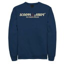 キャラクター ロゴ スウェットシャツ トレーナー 紺色 ネイビー 【 LICENSED CHARACTER STRANGER THINGS SCOOPS AHOY SIMPLE LOGO SWEATSHIRT / NAVY 】 メンズファッション トップス