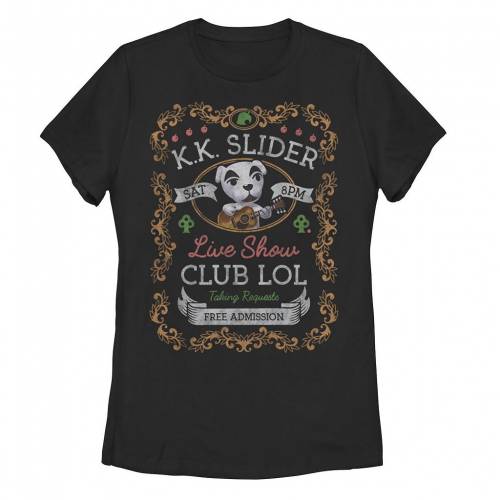 キャラクター Tシャツ 黒色 ブラック 【 LICENSED CHARACTER NINTENDO ANIMAL CROSSING KK SLIDER LIVE SHOW TEE / BLACK 】 キッズ ベビー マタニティ トップス カットソー