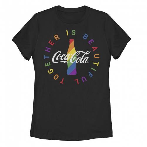 キャラクター Tシャツ 黒色 ブラック 【 LICENSED CHARACTER COCA-COLA PRIDE TOGETHER IS BEAUTIFUL TEE / BLACK 】 キッズ ベビー マタニティ トップス カットソー