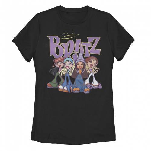 キャラクター ロゴ グラフィック Tシャツ 黒色 ブラック 【 LICENSED CHARACTER BRATZ ORIGINAL FOUR GROUP SHOT LOGO GRAPHIC TEE / BLACK 】 キッズ ベビー マタニティ トップス カットソー(4)