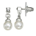 銀色 シルバー パール イヤリング 【 SIMPLY VERA VERA WANG SILVER TONE PEARL DROP EARRINGS / SILVER TONE 】 ジュエリー アクセサリー レディースジュエリー