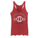 LICENSED CHARACTER 黒色 ブラック ロゴ タンクトップ 【 Marvel Avengers Earths Mightiest Black Widow Logo Tank 】 Red Heather