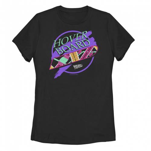 キャラクター Tシャツ 黒色 ブラック '80S 【 LICENSED CHARACTER BACK TO THE FUTURE HOVERBOARD RETRO TEE BLACK 】