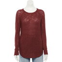 PINK REPUBLIC ラグラン トレーナー 【 Braided Raglan Sweater 】 Wine