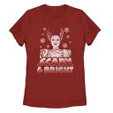 キャラクター クリスマス Tシャツ 赤 レッド 【 LICENSED CHARACTER UNIVERSAL MONSTERS CHRISTMAS SCARY BRIGHT BRIDE TEE / RED 】 キッズ ベビー マタニティ トップス カットソー