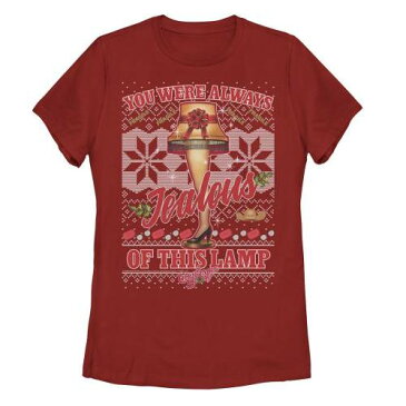 キャラクター クリスマス Tシャツ 赤 レッド LAMP" 【 RED LICENSED CHARACTER A CHRISTMAS STORY YOU WERE ALWAYS JEALOUS OF THIS TEE 】