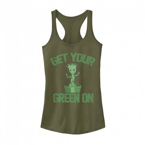 }[x MNV[ OtBbN ^Ngbv  O[ y MARVEL GUARDIANS OF THE GALAXY GROOT GRAPHIC TANK TOP / MILITARY GREEN z fB[Xt@bV gbvX TVc Jbg\[