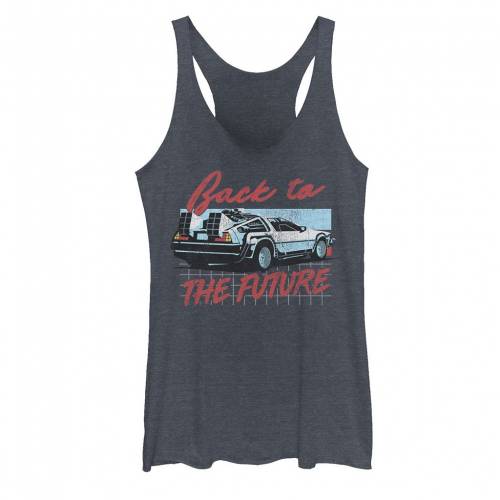 【★Fashion THE SALE★1/14迄】キャラクター グラフィック タンクトップ 紺色 ネイビー ヘザー 【 LICENSED CHARACTER BACK TO THE FUTURE DELOREAN GRID PORTRAIT GRAPHIC TANK / NAVY HEATHER 】 キッズ ベビー マタニティ トップス