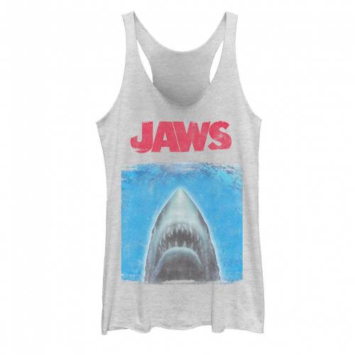 楽天スニケスキャラクター グラフィック タンクトップ 白色 ホワイト ヘザー 【 LICENSED CHARACTER JAWS MOVIE POSTER GRAPHIC TANK TOP / WHITE HEATHER 】 キッズ ベビー マタニティ トップス