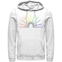 キャラクター 虹色 レインボー フーディー パーカー 白色 ホワイト スターウォーズ 【 LICENSED CHARACTER STAR WARS PRIDE RAINBOW LIGHTSABERS HOODIE / WHITE 】 メンズファッション トップス スウェット トレ